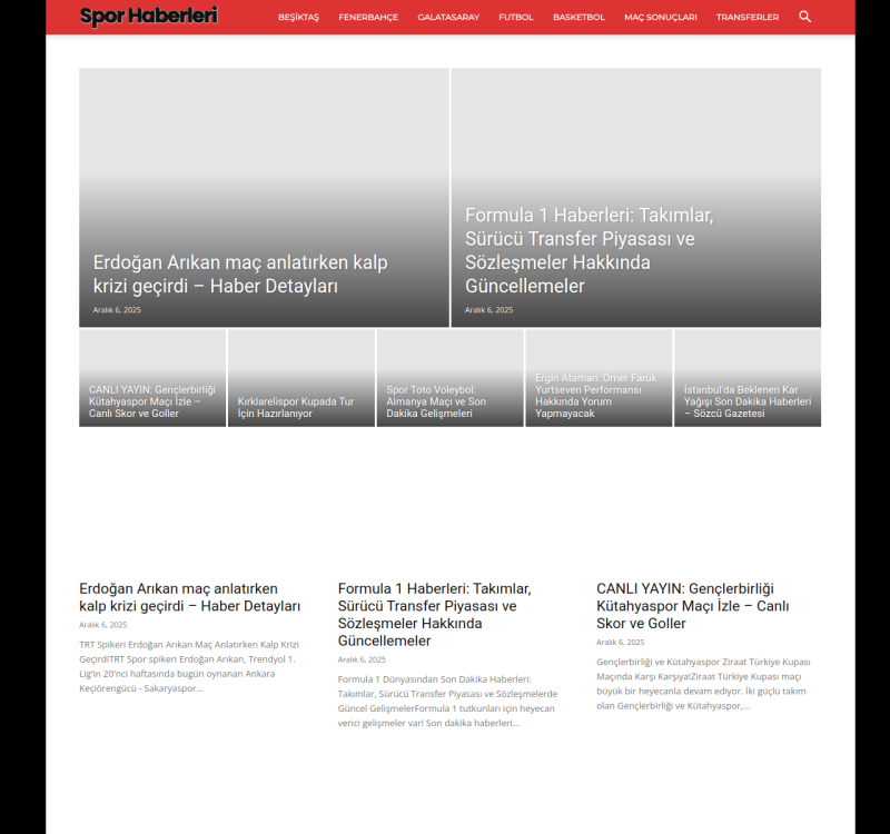 sporhaberi.net screenshot