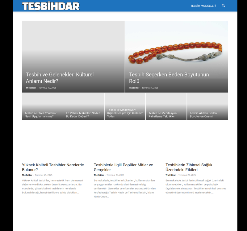 tesbihdar.com screenshot