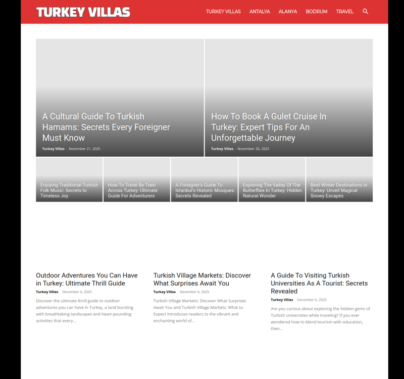 turkeyvillas.net screenshot