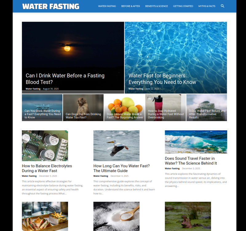 waterfasting.net screenshot