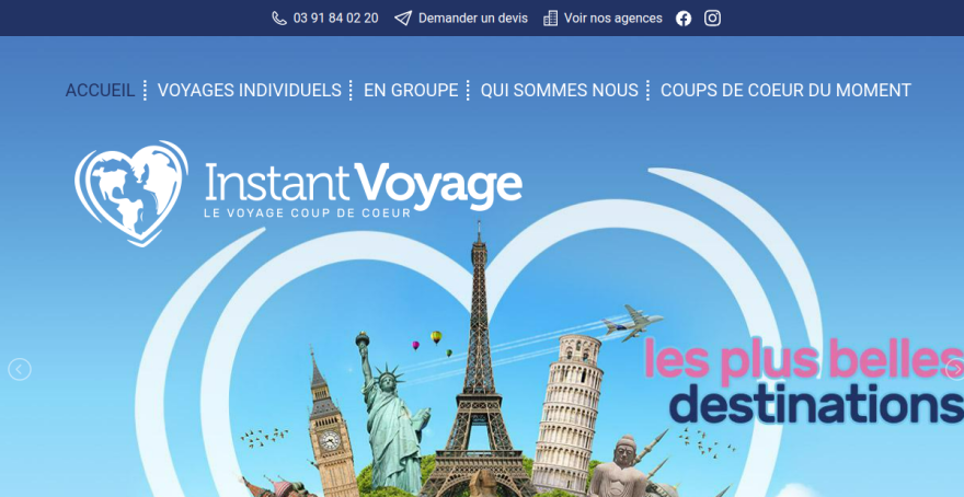 Site réalisé : Instant Voyage