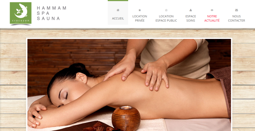 Site réalisé : Crocozen, Hammam Spa Sauna