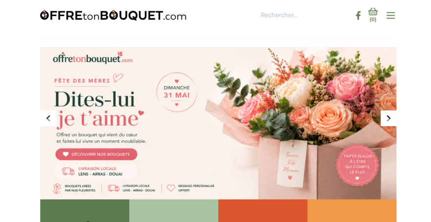 Site réalisé : Offre Ton Bouquet, fleuriste