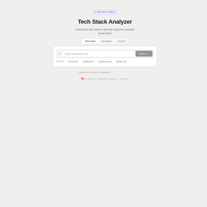 TechStack Analyzer live site