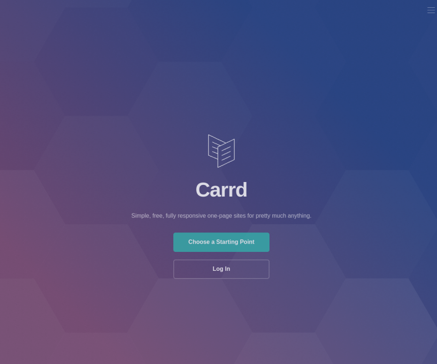 Carrd screenshot