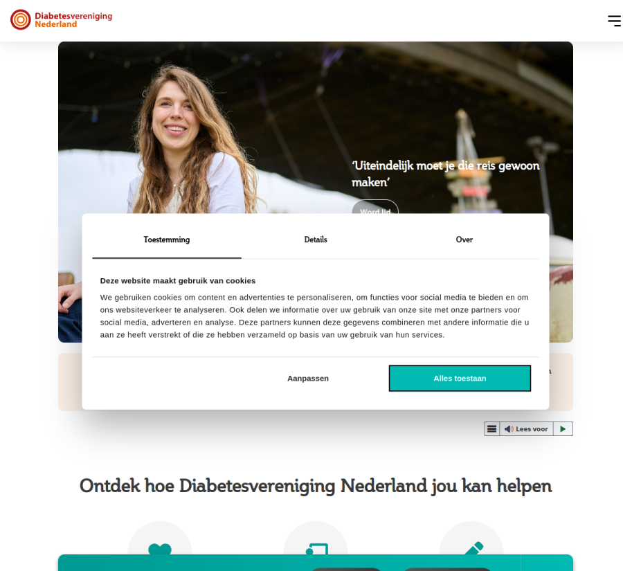 Diabetesvereniging Nederland website
