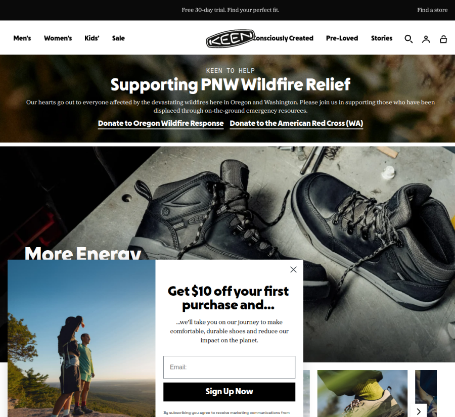 KEEN website