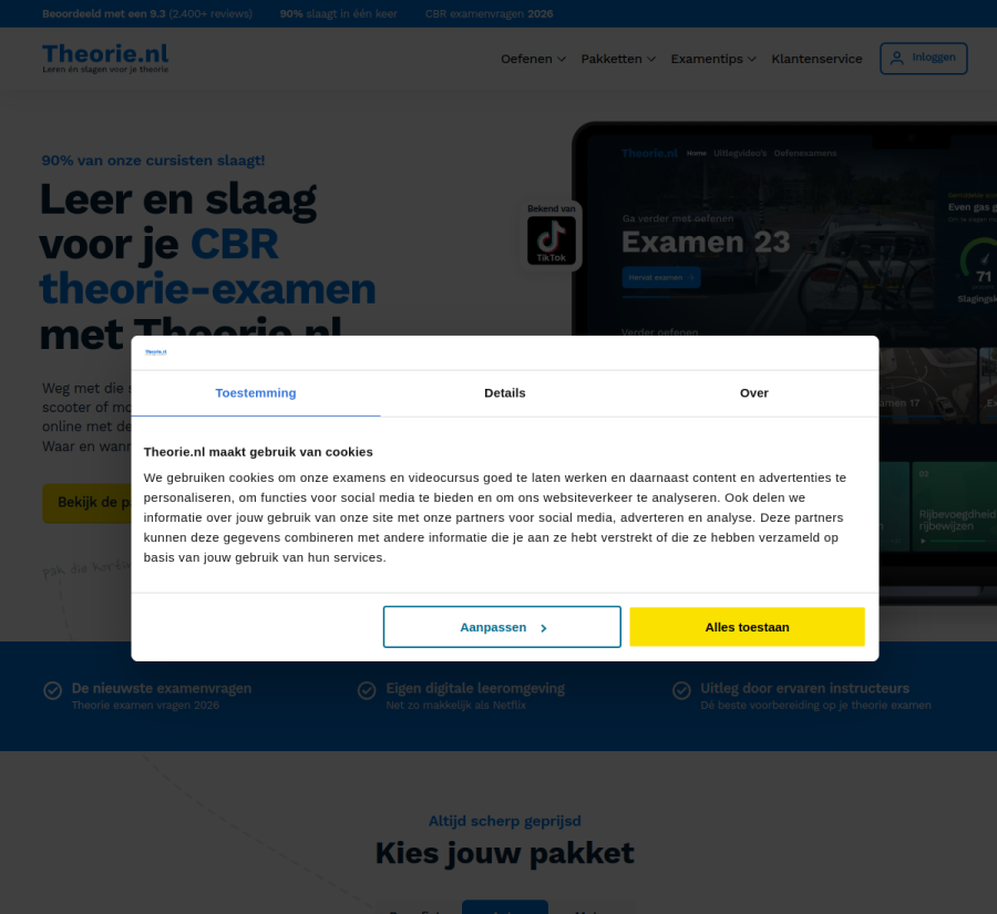 Theorie.nl website