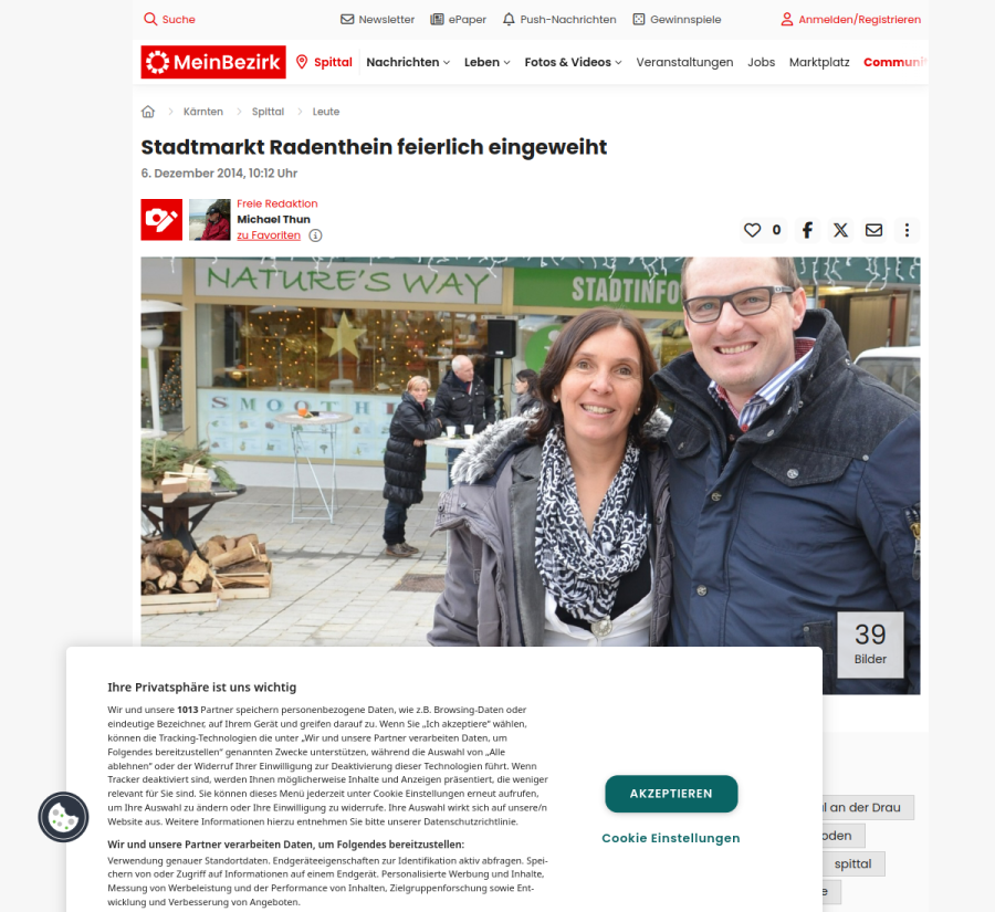 Vorschau des Artikels: Stadtmarkt Radenthein feierlich eingeweiht