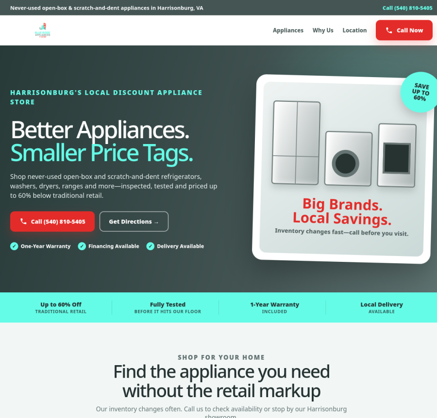 Custom professional services website