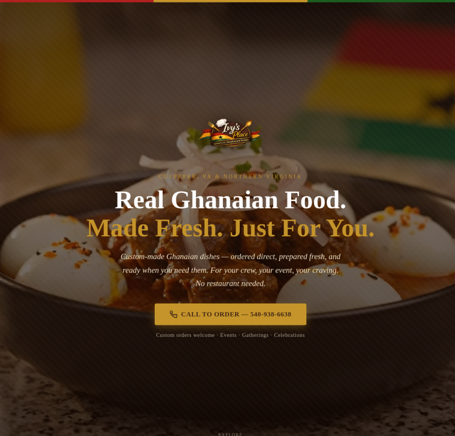 Custom hospitality website