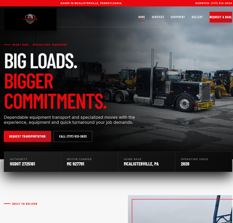Custom small business website