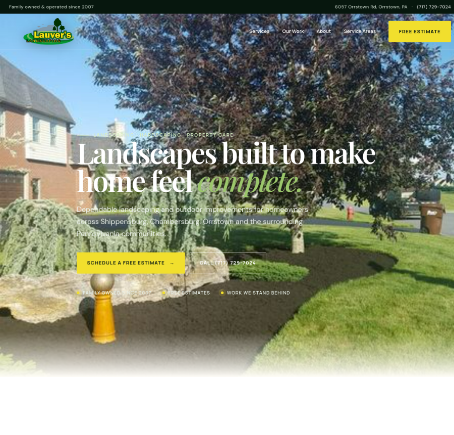 Custom small business website