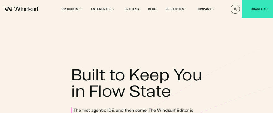 Windsurf website screenshot