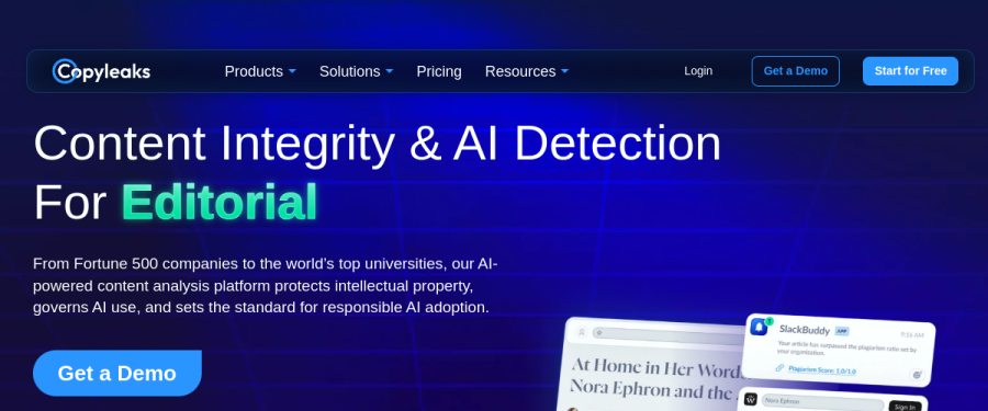 Copyleaks website screenshot