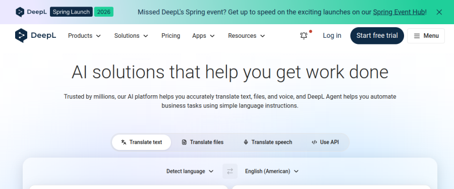 DeepL website screenshot