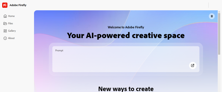 Adobe Firefly website screenshot