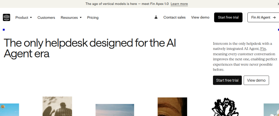 Intercom Fin website screenshot