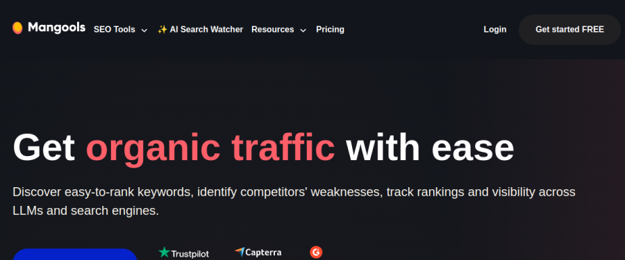 AI Search Watcher website screenshot