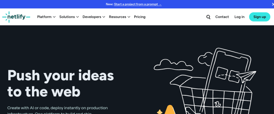 Netlify website screenshot