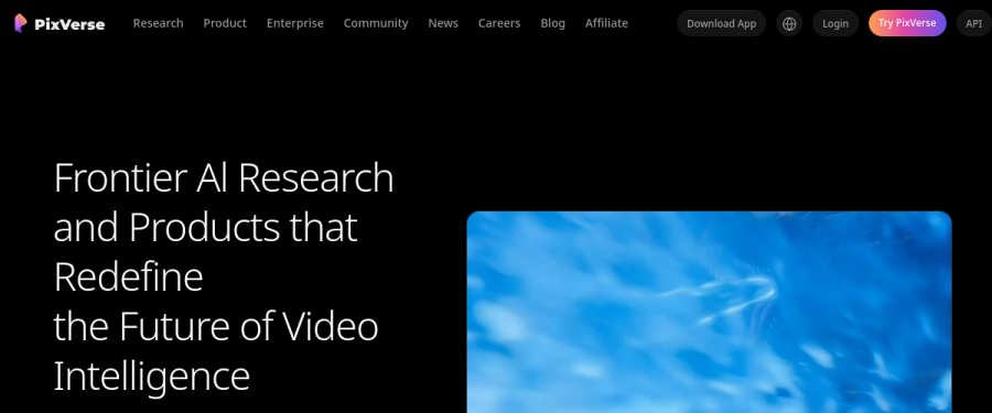 PixVerse website screenshot
