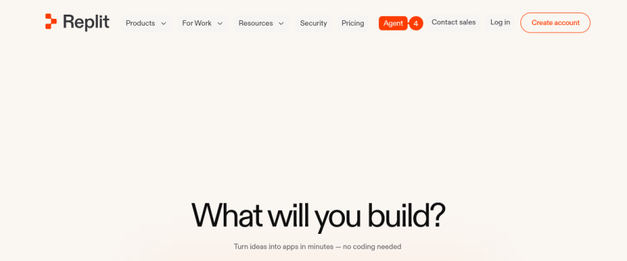 Replit AI website screenshot