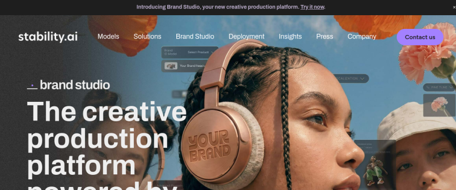 Stable Diffusion website screenshot