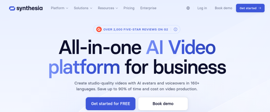Synthesia website screenshot