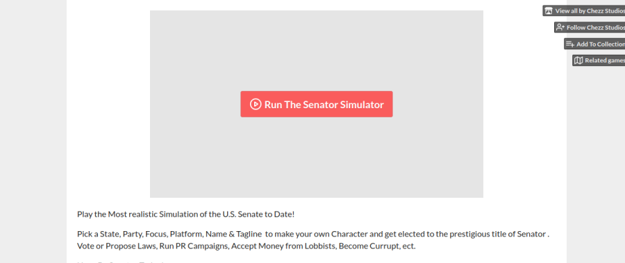 U.S. Senator Simulator game preview