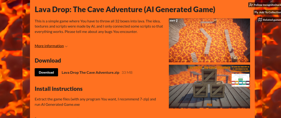 Lava Drop game preview