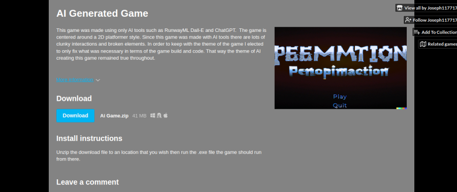AI Generated Game game preview