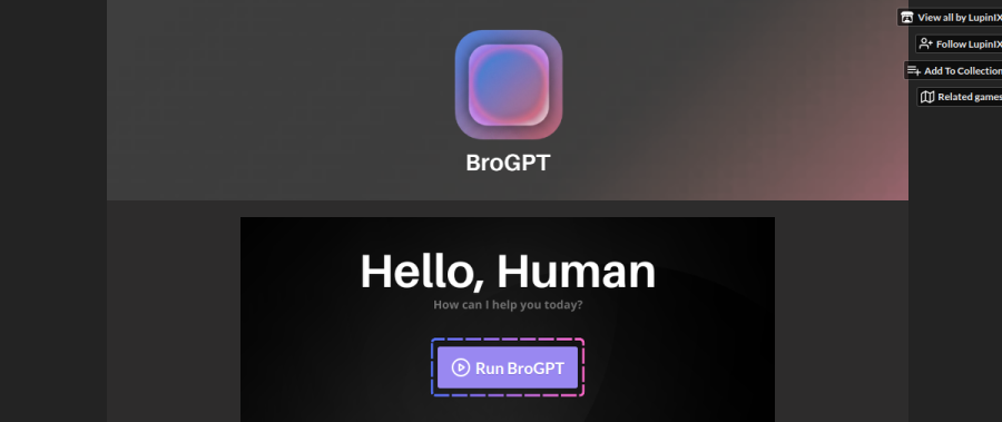 BroGPT game preview