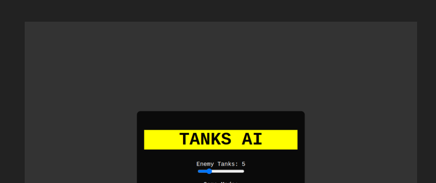 Tanks AI game preview