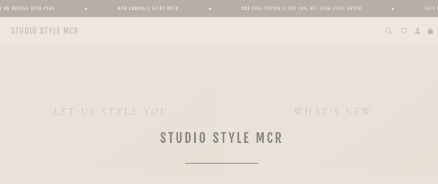 Studio Style MCR - Feature section