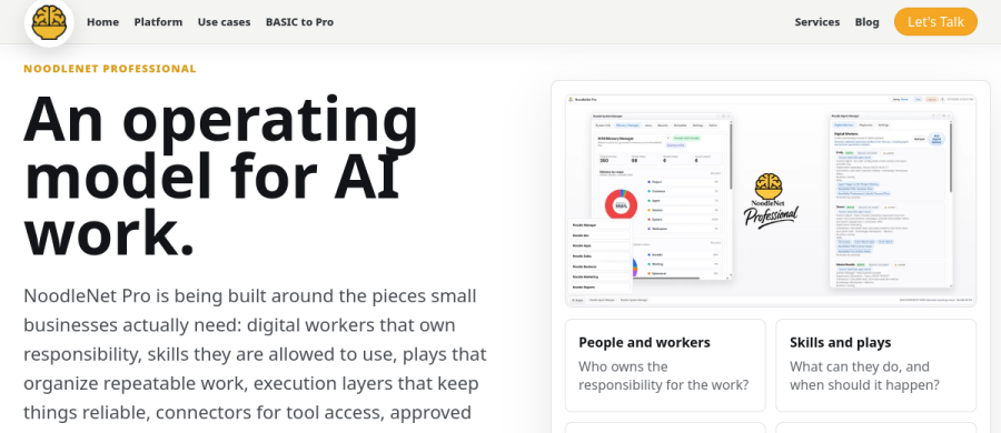 ThinkNoodleNet site preview
