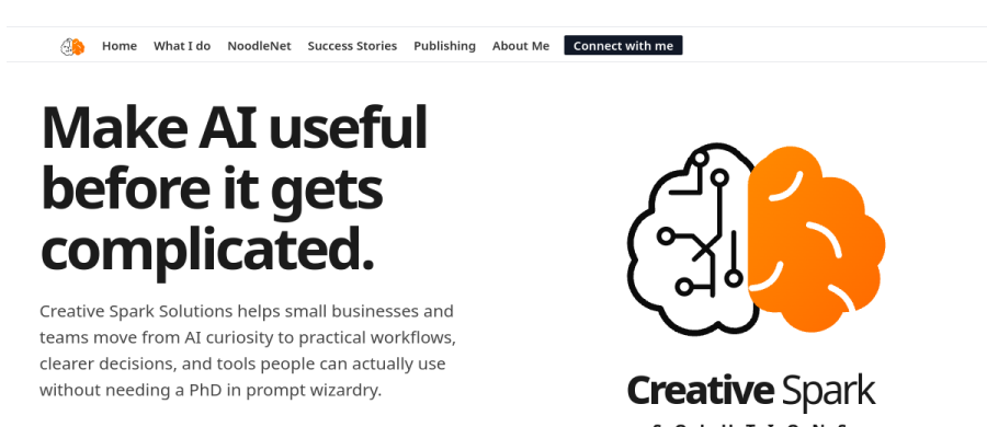 Creative Spark Solutions site preview