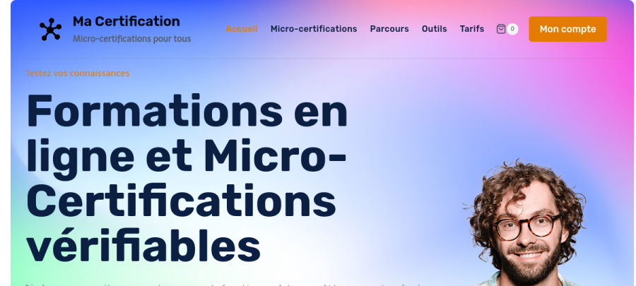 Capture du site Ma Certification