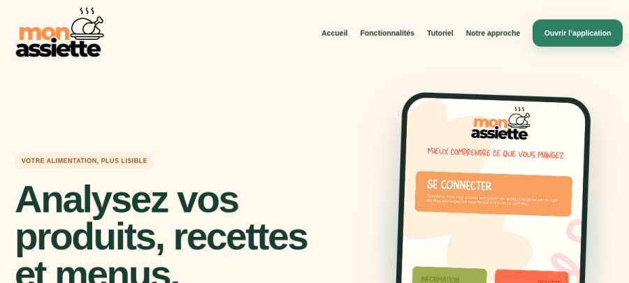 Capture du site Mon Assiette