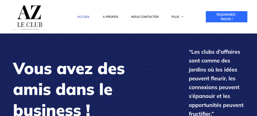 Capture du site Le Club AZ