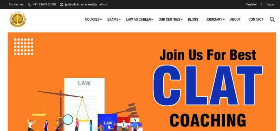 Jyoti Judiciary CLAT coaching website