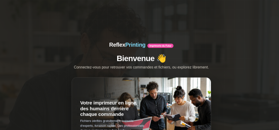 Aperçu du site ReflexPrinting