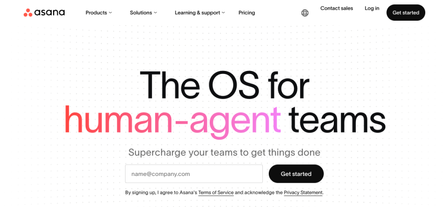 Asana product screenshot