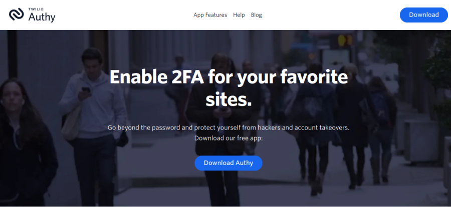 Authy product screenshot