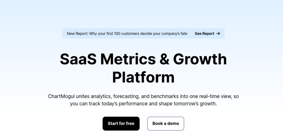 ChartMogul product screenshot