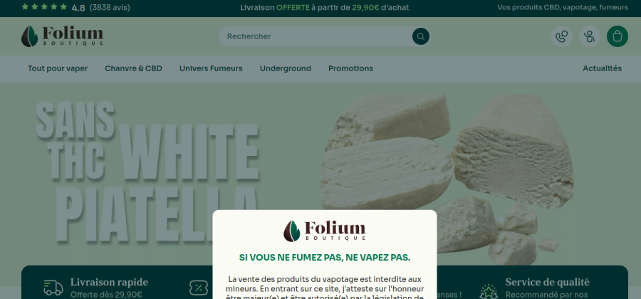 Aperçu de la page d'accueil de Folium