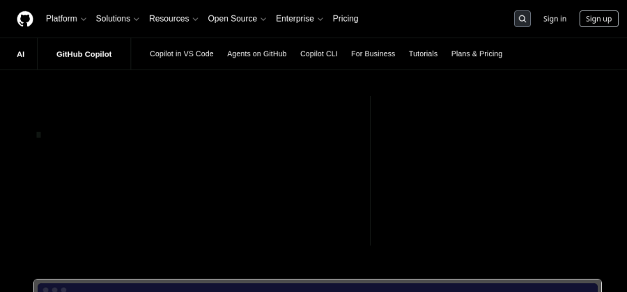 GitHub Copilot product screenshot