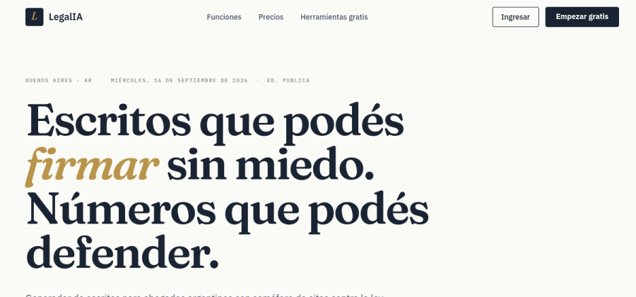 Captura de LegalIA