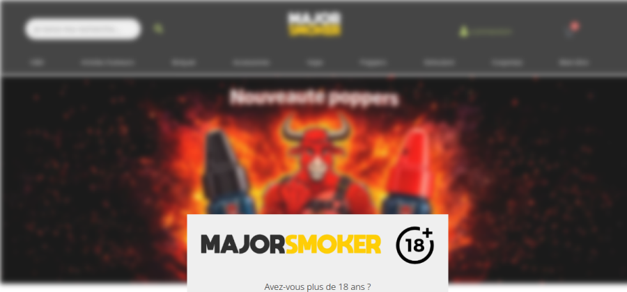 Aperçu de la page d'accueil de Major Smoker