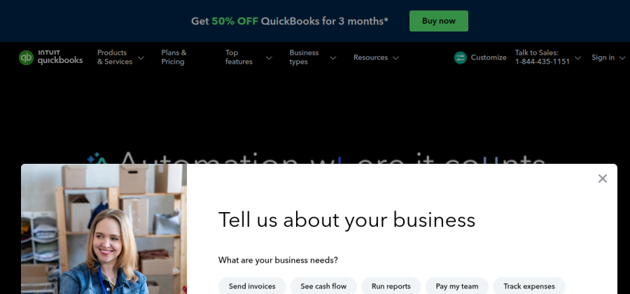 QuickBooks Online product screenshot