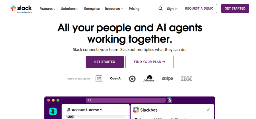 Slack product screenshot